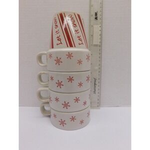 Let It Snow Stackable Mugs Set of 4